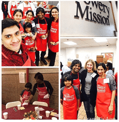 Dr. Arvind Philomin of Esthetix Dental Spa and His Family Served Thanksgiving Dinners at the Bowery Mission